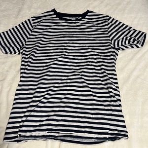 Denim&Flower futuristic stripe shirt